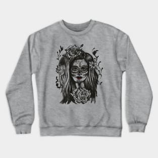 Day of the Dead Girl Santa Muerte Crewneck Sweatshirt